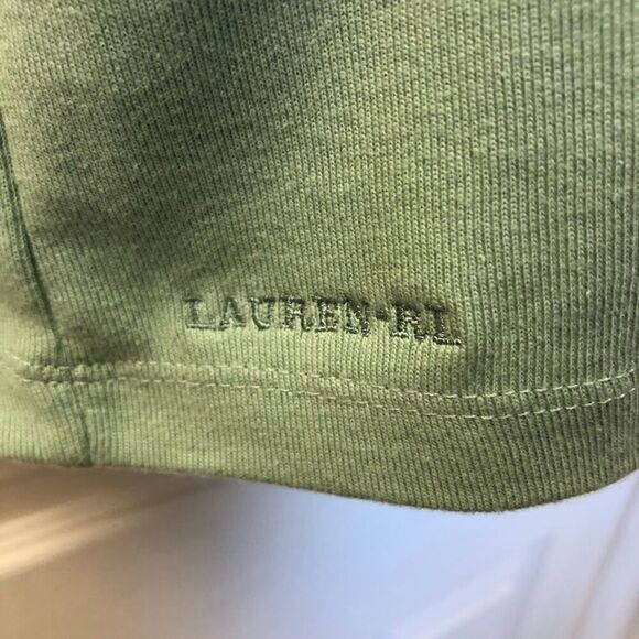 Vintage 90s Lauren Ralph Lauren Women's Sage Green Knit Scoop Neck Top P/L - Picture 5 of 8